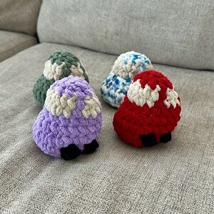 Set of 4 Crochet Toy Cars